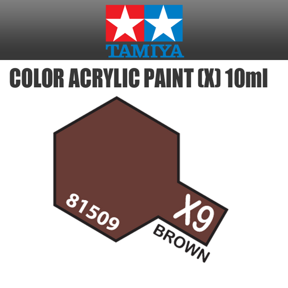 TAMIYA 81509 - Acrylic Mini X-9 Brown - 10ml Bottle